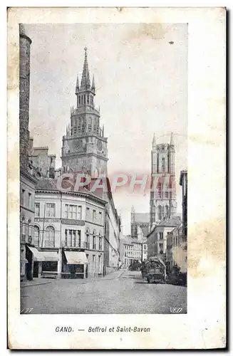 Cartes postales Gand Beffroi Et Saint Bavon