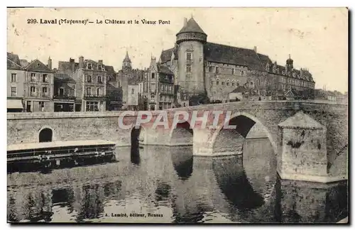 Cartes postales Laval Le Chateau et le Vieux Pont