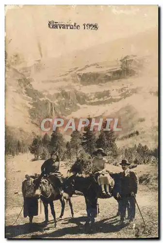 CARTE PHOTO Gavarnie 1928 Ane Mule