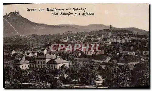 Cartes postales Gruss Aus Hechingen Mit Bahnhof vom Schrofen aus gesehen