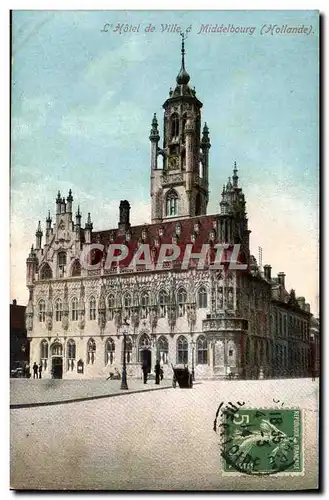 Cartes postales Hotel de ville de Middelbourg Publicite Cacao Blooker