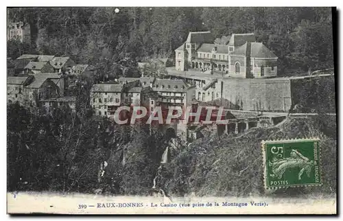 Cartes postales Eaux Bonnes Le Casino Vue prise de la montagne verte