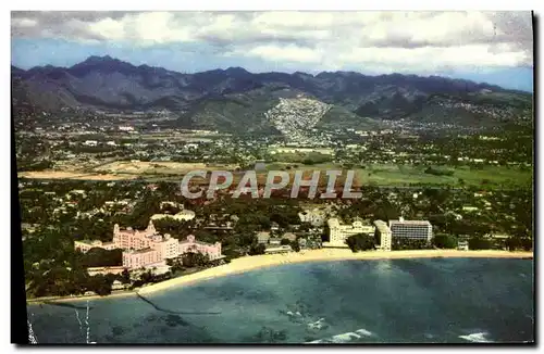 Cartes postales moderne Waikiki Aerial Three Famous Honolulu hotels