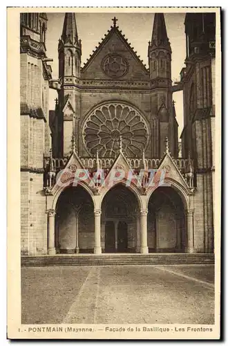 Cartes postales Pontman Facade De La Basillque Les Frontons