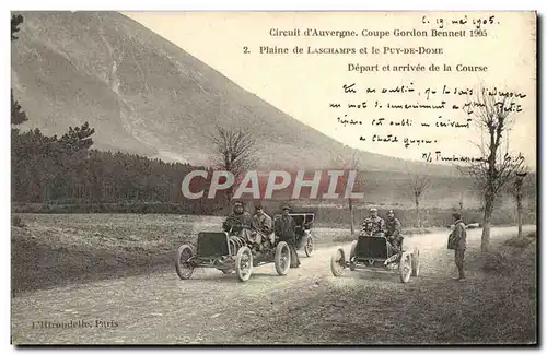 Cartes postales Automobile Cartes postales Automobile Coupe Gordon Bennett 5 juillet 1905 Circuit d&#39Auvergne Plaine de La