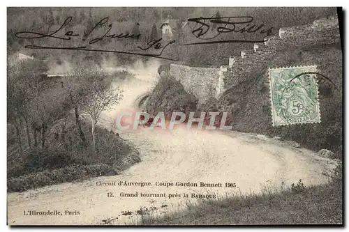 Cartes postales Automobile Cartes postales Automobile Coupe Gordon Bennett 5 juillet 1905 Circuit d&#39Auvergne Grand tourna