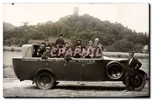 CARTE PHOTO Automobile Autobus Garage Notre Dame des Neiges