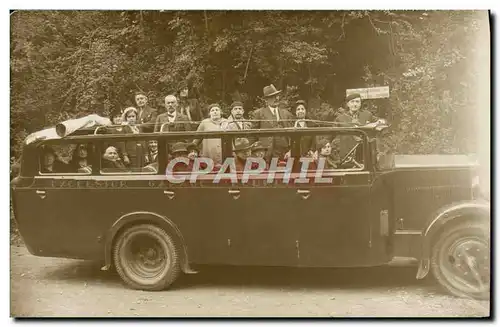 Cartes postalesCARTE PHOTO Automobile Autobus Excelsior Garage Lourdes