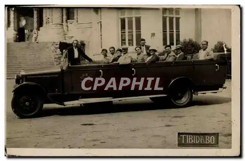 CARTE PHOTO Automobile Autobus Tibidabo