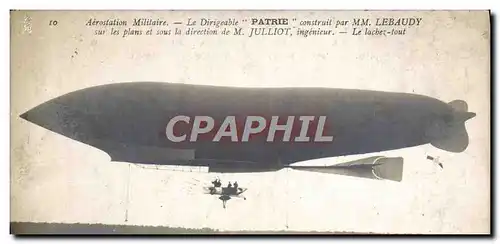 Cartes postales Aviation Dirigeable Patrie Lebaudy Zeppelin