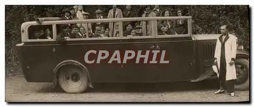 CARTE PHOTO Automobile Autobus Lourdes