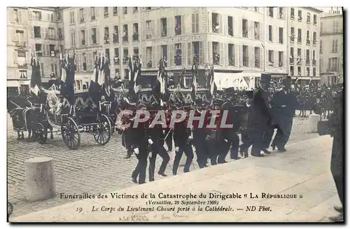 Cartes postales Avion Aviation Funerailles des victimes de la catastrophe du dirigeable La Republique Versailles