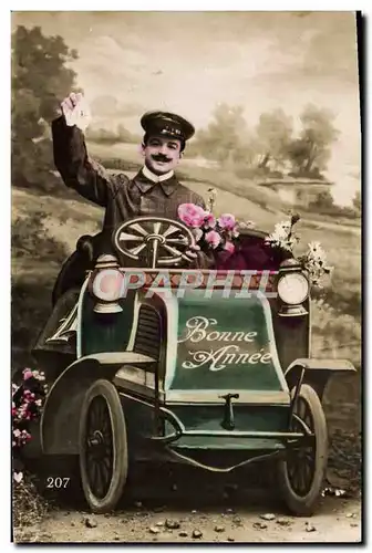 Cartes postales Automobile Homme Bonne annee