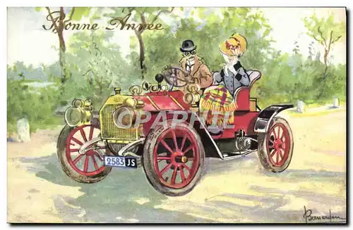 Cartes postales Fantaisie Automobile Femme