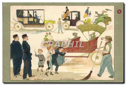 Cartes postales Automobile Les gamins Gendarme