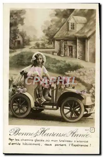 Cartes postales Fantaisie Automobile Enfant