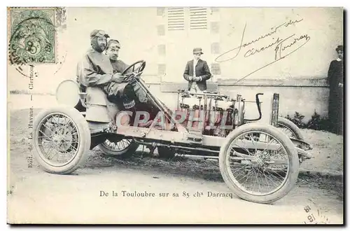 Cartes postales Automobile De la Touloubre sur sa 85 chevaux Darracq