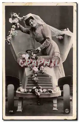 Cartes postales Automobile Femme