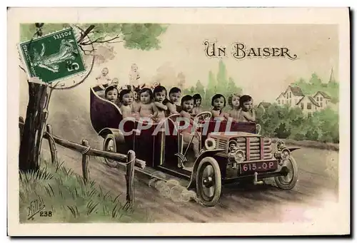 Cartes postales Automobile Enfants Bebes