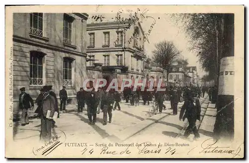 Cartes postales Automobile Puteaux Sortie du personnel des usines de Dion Bouton