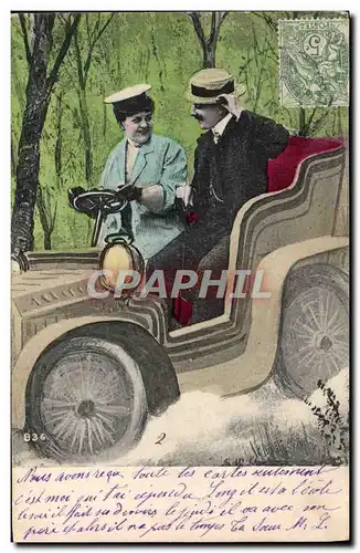 Cartes postales Automobile Femme