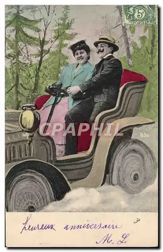 Cartes postales Automobile Femme