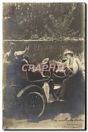 Cartes postales Fantaisie Automobile Femme