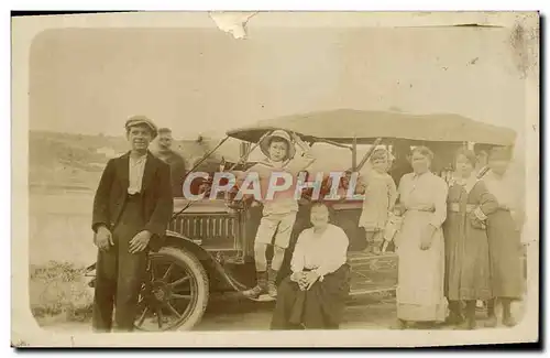 CARTE PHOTO Automobile Enfants