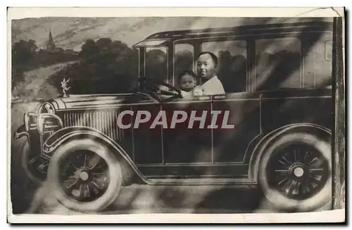 CARTE PHOTO Automobile Homme Enfant