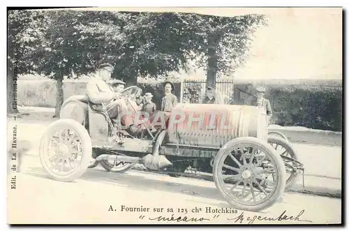 Cartes postales Automobile A Fournier sur sa 125 chevaux Hotchkiss