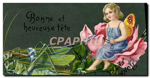 Cartes postales Fantaisie Ange Criquet