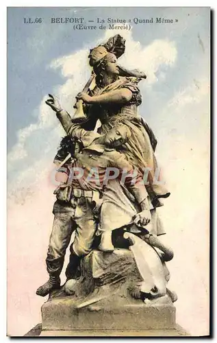 Cartes postales Belfort La Statue Quand Meme Merci