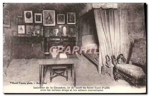 Cartes postales Ars Interieur de la Chambre lit de Mort du Saint Cure