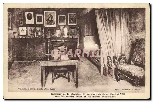 Cartes postales Ars Interieur de la Chambre lit de Mort du Saint Cure