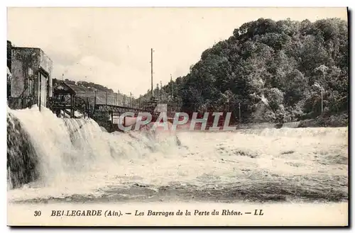 Cartes postales Bellegarde Les barrages de la Perte du Rhone