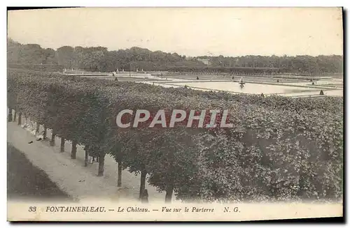 Cartes postales Fontainebleau Le Chateau Vue Sur Le Parterre