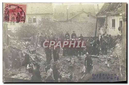 CARTE PHOTO Sapeurs Pompiers Explosion a Coburg