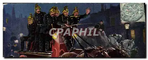 Cartes postales Sapeurs Pompiers Fire Fire Fireman Cheval