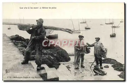 Cartes postales Bateau La vie a la mer Retour de peche