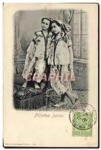 Cartes postales Judaica Fillettes juives Juif Tunisie