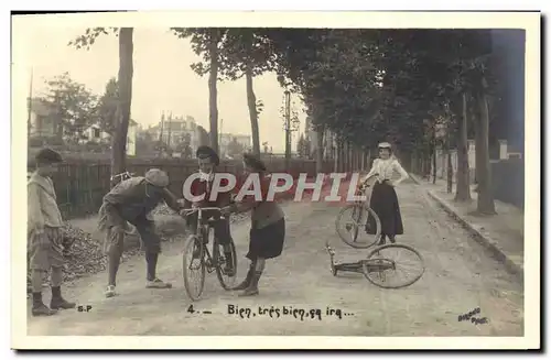 Cartes postales Velo Cycle Cyclisme Femmes Enfants