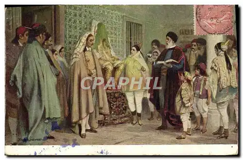 Cartes postales Judaica Juif Israelites Noces juives Mariage