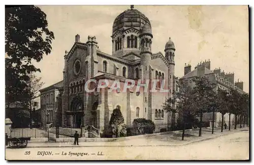 Cartes postales Judaica Juif Dijon La synagogue