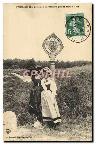 Cartes postales Douane Douanes L&#39Alsacienne et la Lorraine a la frontiere pres de Mars la Tour