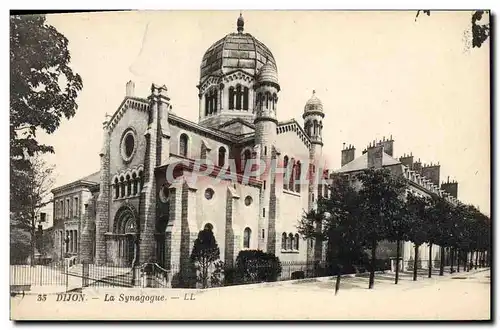 Cartes postales Judaica Juif Dijon La synagogue