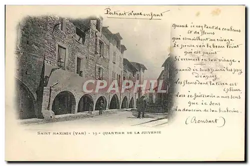 Cartes postales Judaica Juif Juda�ca Saint Maximin Quartier de la Juiverie