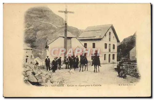 Cartes postales Alpinisme Gavarnie Guides au depart pour la cascade Cheval