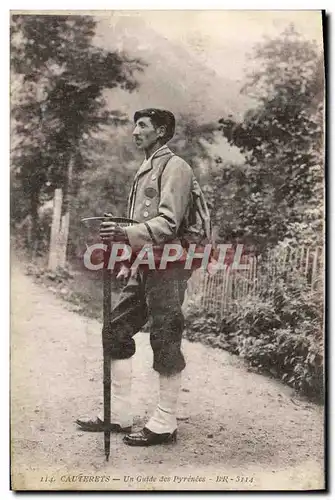 Cartes postales Alpinisme Cauterets Un guide des Pyrenees Folklore