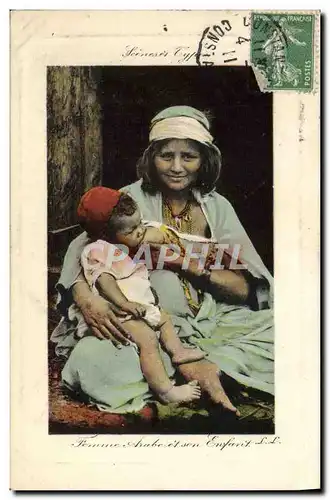 Cartes postales Beaute orientale Femme arabe et son efant