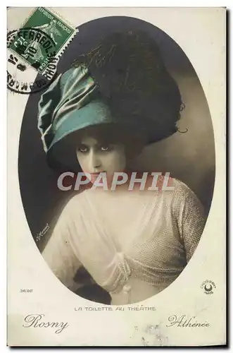 Cartes postales Mode Femme Chapeau La toilette au theatre